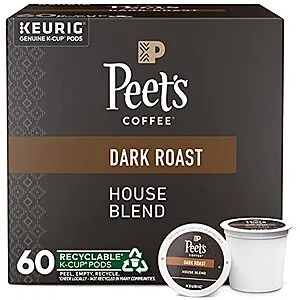 [S&S]: 60-Count Dark Roast K-Cup Pods for Keurig Brewers (House Blend)