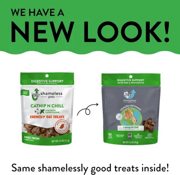 Shameless Pets Digestive Health Catnip Chicken Crunchy Cat Treats