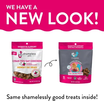 Shameless Pets Digestive Health Catnip Chicken Crunchy Cat Treats