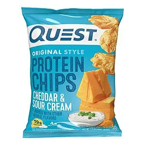 24-Count 1.1-Oz Quest Nutrition Tortilla Style Protein Chips (Cheddar & Sour Cream) (1.57 each 1.1-Oz Pack)