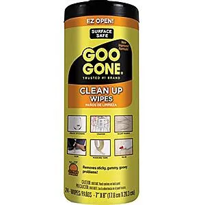 [S&S]: 24-Count Goo Gone Clean Up Wipes Adhesive Remover