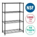 BestOffice 4-Shelf NSF Wire Shelving Unit (14" x 36" x 54")