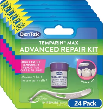 DenTek Temparin Max Advanced Dental Repair Kit, 13+ Repairs