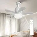 Misoda 14" Mini E26 Socket Ceiling Fan Light with Remote