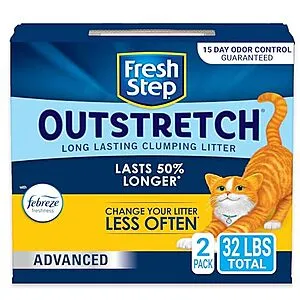 [S&S]: 16-Pound Fresh Step Outstretch Advanced Clumping Cat Litter (Febreze Scent)