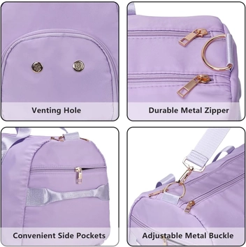 Sports Gym Bag with Wet Pocket & Shoes Compartment