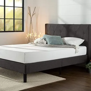 Shalini Upholstered Wood Slat Platform Bed Frame (Queen)