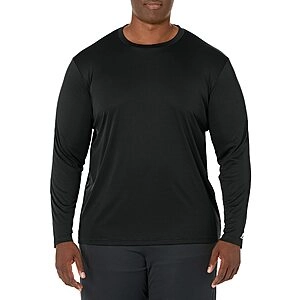 Athletic Standard Long Sleeve Performance T-shirt (Black, Size: S-XL)