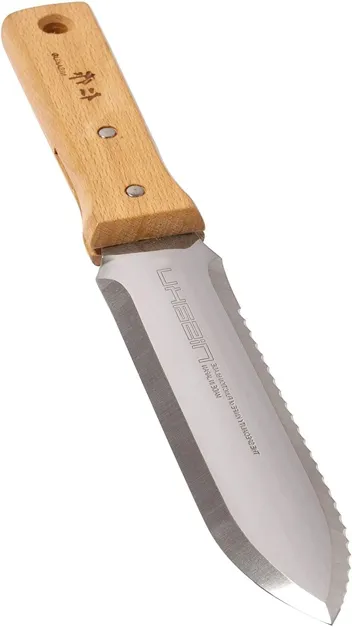 NJP650 7.25" Hori Hori Namibagata Japanese Stainless Steel Weeding Knife