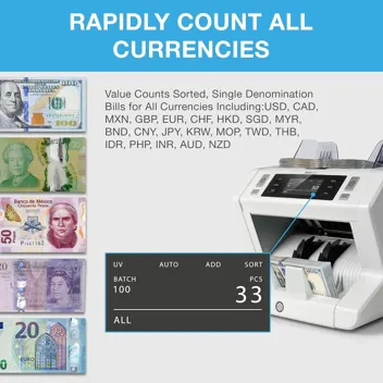 Safescan 2210 Money Counter Machine w/ Counterfeit Detection