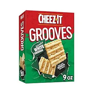 9oz Grooves Cheese Crackers (Sharp White Cheddar)