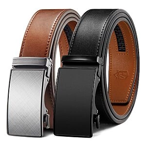 Zitahli Belt Leather - Ratchet Belt for Men, 34"-48" Waist Adjustable