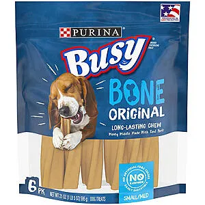 6-Count Busy Bones for Small/Medium Dogs (Original) for Plus Members