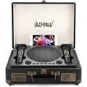 Alpowl Bluetooth Retro Karaoke Machine with 2x Wireless Microphones