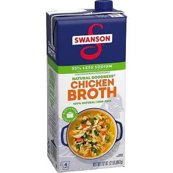 Natural Goodness 33% Less Sodium Chicken Broth (32oz Carton)