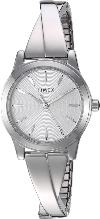 TW2R98700 Stretch Bangle Crisscross 25mm Silver-Tone Expansion Band Watch