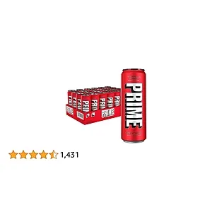 PRIME Energy TROPICAL PUNCH | Zero Sugar Energy Drink | Preworkout Energy | 200mg Caffeine with 355mg of Electrolytes and Coconut Water for Hydration| Vegan | Gluten Free