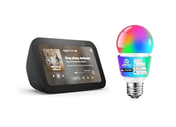 Echo Show 5 5.5" Alexa Smart Display (3rd Gen) + Smart Bulb