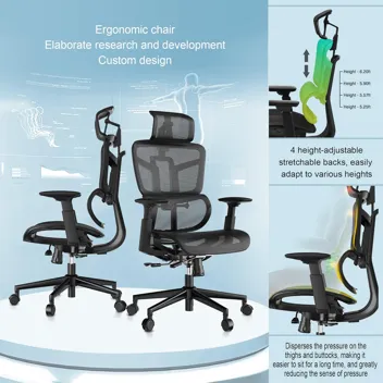 Lvvezin Ergonomic Mesh Home Office Chair w/ Lumbar Support & Flip-up Armrests