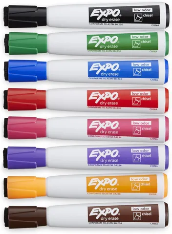 [S&S] 4-Count Magnetic Dry Erase Markers w/ Eraser