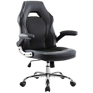 HOMEFLA PU Leather Ergonomic Gaming Office Chair (Grey)