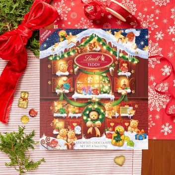 Holiday Teddy Bear Chocolate Candy Advent Calendar