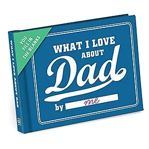 4.5 x 3.25-inches Knock Knock What I Love About Dad Fill-In-The-Blank Journal