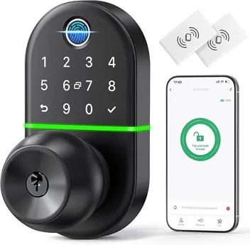 Nice Smart Fingerprint Keypad Door Lock with Knob