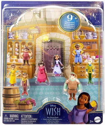 Disney Wish The Teens Mini Doll Set, 8 Posable Dolls & Star Figure