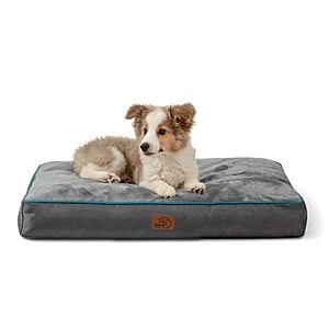 Bedsure Waterproof Dog Pillows for Meidum Dogs - Up to 50lbs Medium Dog Bed with Removable Washable Cover, Pet Bed Mat Pillows, Grey