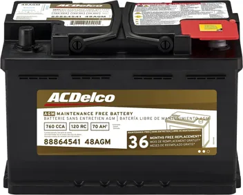 ACDelco silver, calcium Gold 48AGM 36 Month Warranty AGM BCI Group 48 Battery For Truck