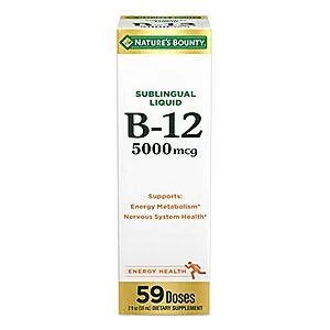 [S&S]: 2-Oz Vitamin B12 5000 Mcg Sublingual Liquid