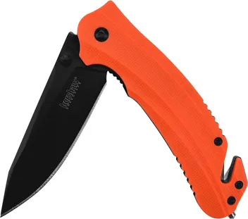 Barricade Orange Multifunction Rescue Pocket Knife