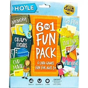 Hoyle 6 in 1 Fun Pack Kids Playing Cards Games