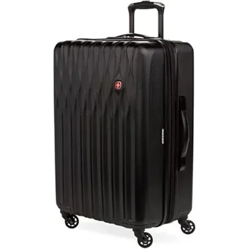 24" Medium Hardside Expandable Spinner Luggage (Black)