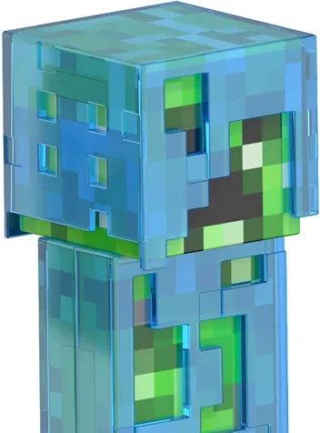 Minecraft Diamond Level Creeper, 5.5-inch Collector Action Figure with Die-cast Accessories