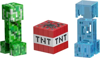 Minecraft Diamond Level Creeper, 5.5-inch Collector Action Figure with Die-cast Accessories