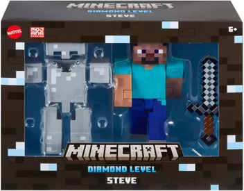 Minecraft Diamond Level Creeper, 5.5-inch Collector Action Figure with Die-cast Accessories