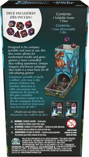 Spin Master Games 7-Polyhedral Campaign Dice Tower Set