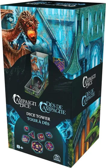 Spin Master Games 7-Polyhedral Campaign Dice Tower Set