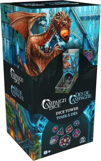 Spin Master Games 7-Polyhedral Campaign Dice Tower Set