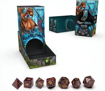 Spin Master Games 7-Polyhedral Campaign Dice Tower Set