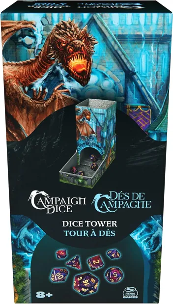 Spin Master Games 7-Polyhedral Campaign Dice Tower Set