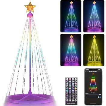 6.8ft 295-LED Smart Color Changing Artificial Tree Light