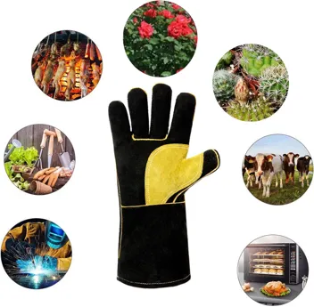 Vluyyv Fire Resistant Stab-Proof Leather Gloves