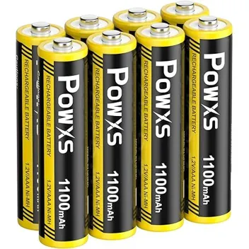 Powxs AAA 1100mAh Ni-MH Rechargeable Batteries