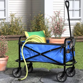 Collapsible Folding Outdoor Utility Wagon with Cover Bag