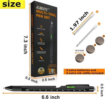 Alingotu 6-in-1 Multitool Pen Set