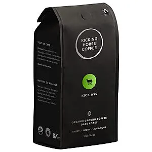 10-Oz Kicking Horse Organic Ground Coffee (Dark Roast)