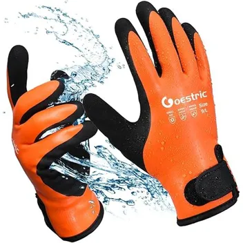 Goestric Waterproof Winter Work Gloves with Latex Grip